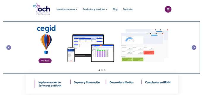 Toch Latin américa. desarrollo web WordPress corporativo